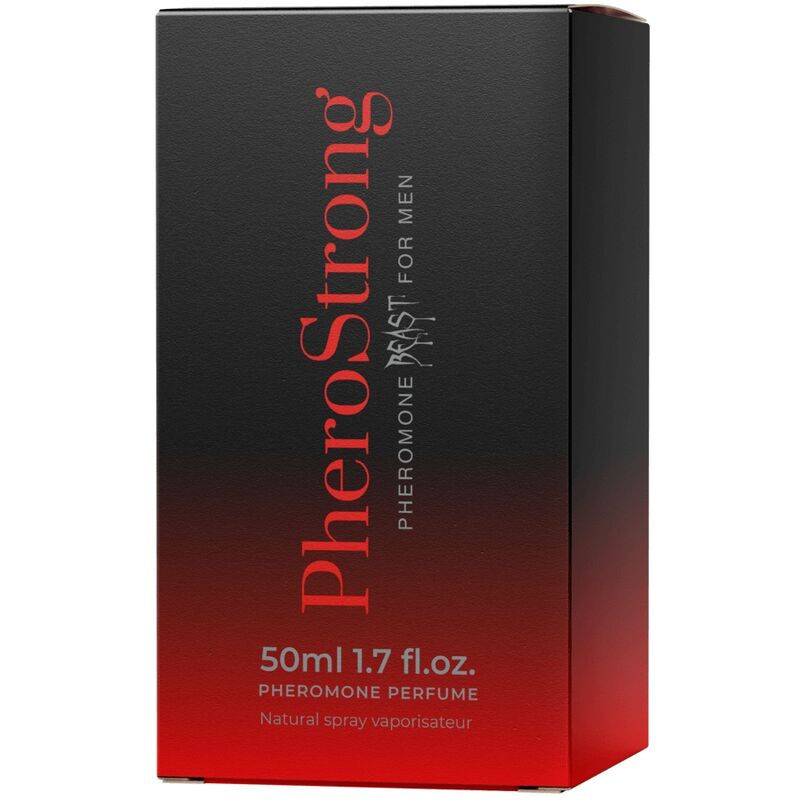 PHEROSTRONG Perfume com Feromonas Masculino Beast 50 ML para atração e confiança.