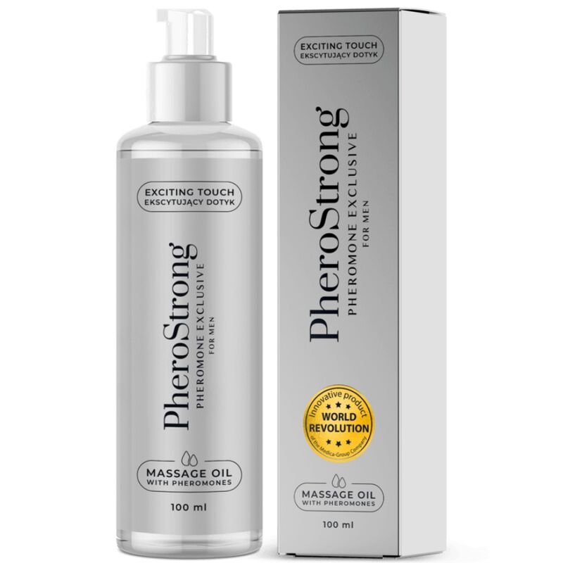 PHEROSTRONG Óleo de Massagem Exclusivo Homem 100 ML com feromônios.