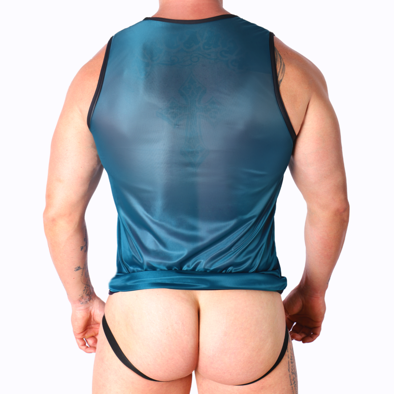 Macho – T-Shirt Verde Esportiva em Poliamida