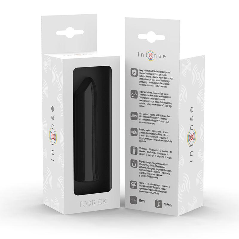 Bala vibratória roxa INTENSE TODRICK com design elegante e motor potente.
