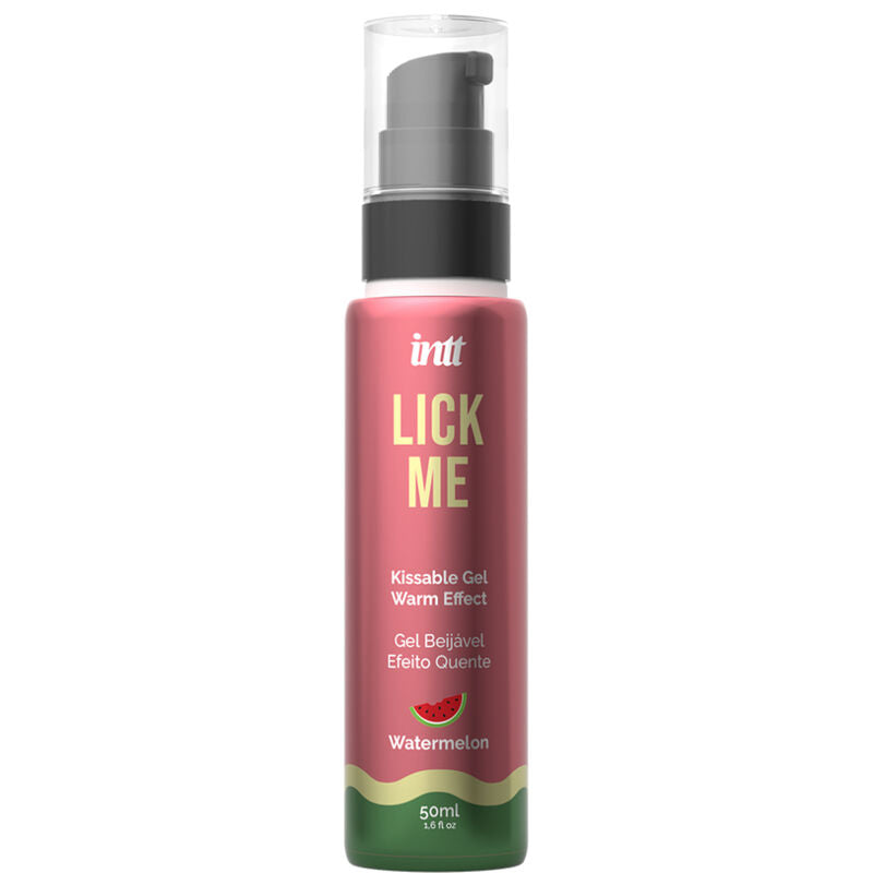 INTT Gel Comestível Lick Me Watermelon com Efeito Calor, embalagem do produto