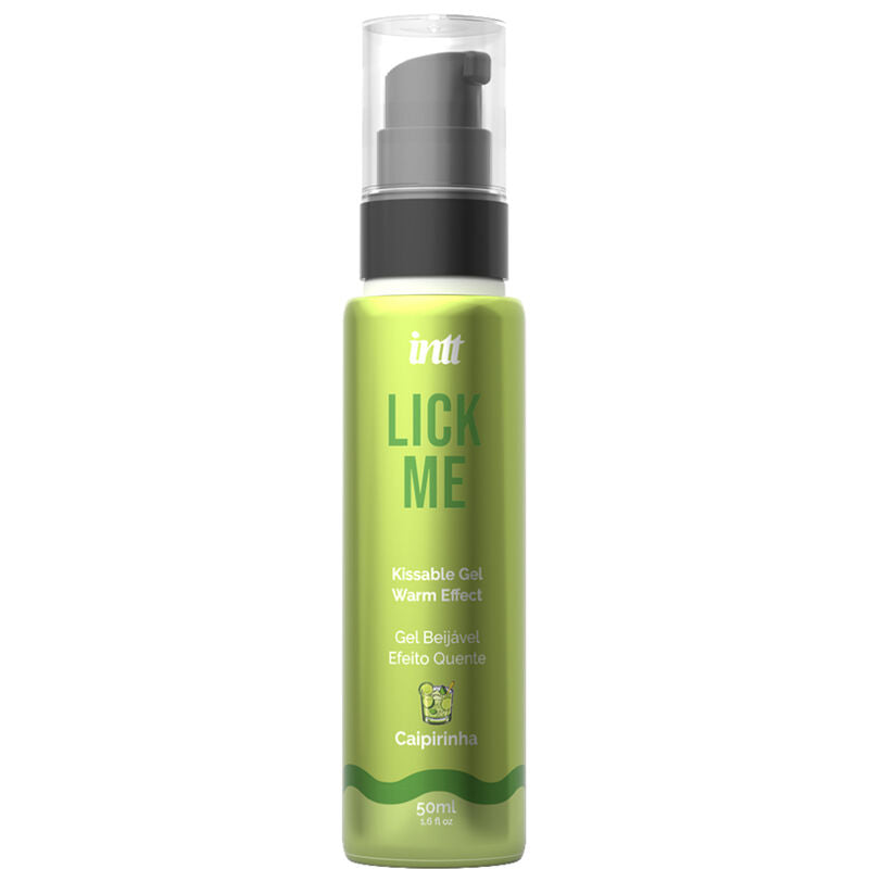 Gel Comestível INTT Lick Me Caipirinha com Efeito Calor para prazer oral.