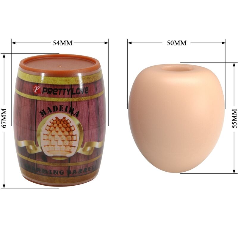 Close-up do Masturbador Masculino Egg Flesh PRETTY LOVE, mostrando a sua textura interna e design compacto para prazer íntimo.