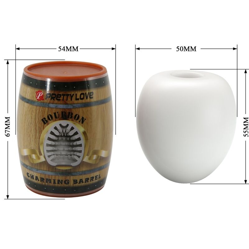 Close-up do Masturbador Masculino Clarinha de Ovo PRETTY LOVE, mostrando sua textura interna e design flexível.