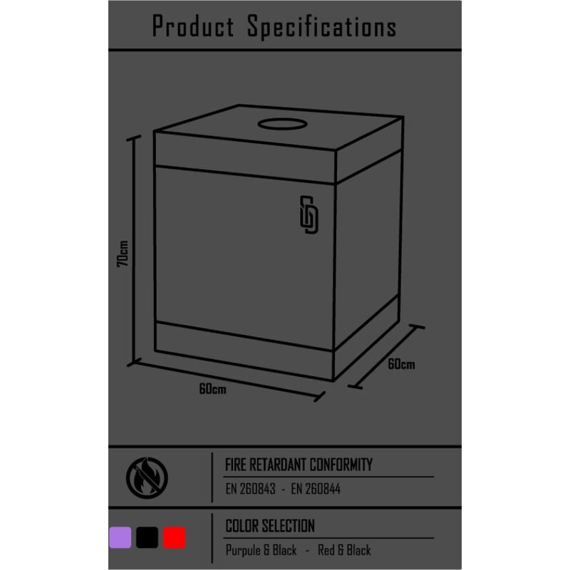 Close-up da Cabine Bukkake Kink Club SECRET DOME Preto e Vermelho, mostrando detalhes da estrutura e acessórios.