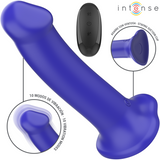 Intense – Vibrador Victoria com Ventosa 10 Vibrações Azul Escuro + Controle Remoto