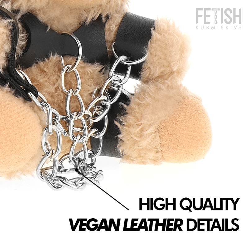 Urso de Pelúcia BDSM Yogi | Fetish Submissive, com Algemas e Chaveiro