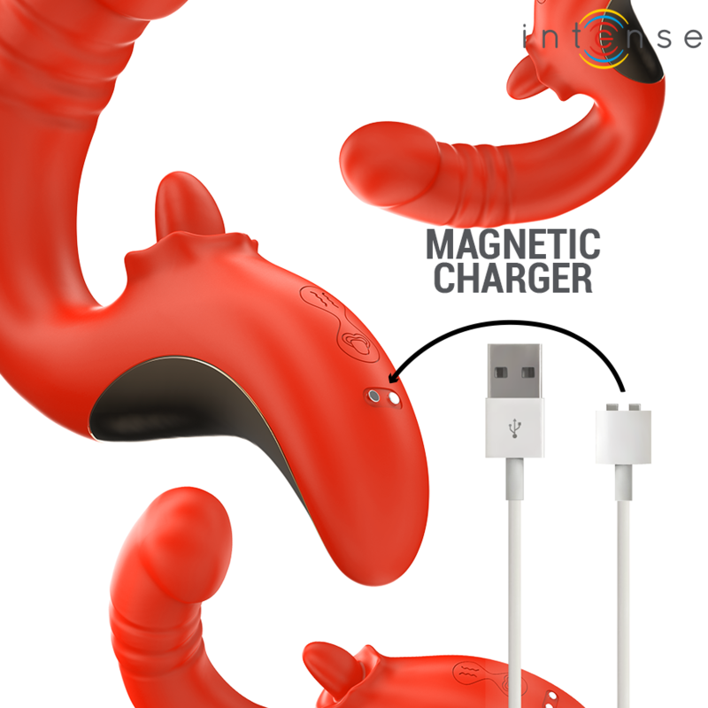 Vibrador e Estimulador INTENSE Paulina em formato U para prazer clitoriano e ponto G.