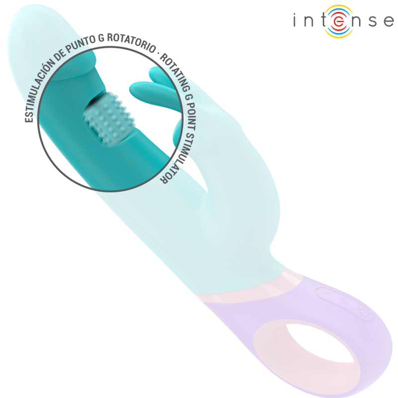 Intense – Monica Rabbit Vibrador com Estimulador G-Spot Rotativo Azul