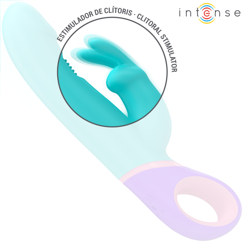 Intense – Monica Rabbit Vibrador com Estimulador G-Spot Rotativo Azul