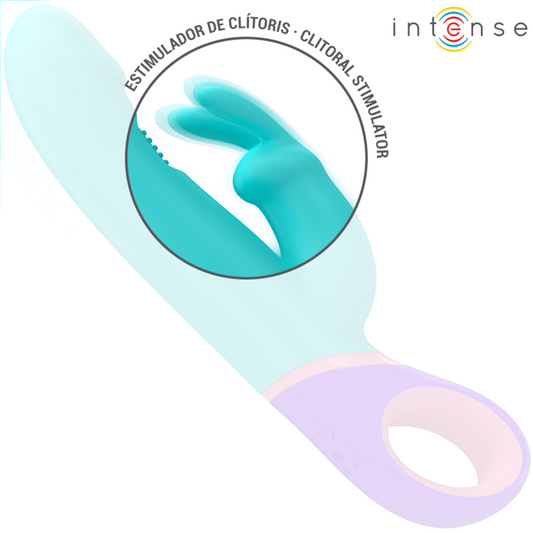 Intense – Monica Rabbit Vibrador com Estimulador G-Spot Rotativo Azul