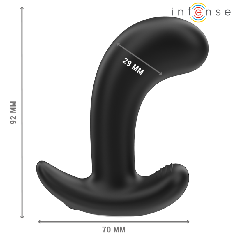 Plug Anal Vibratório INTENSE Chandler preto com controle remoto