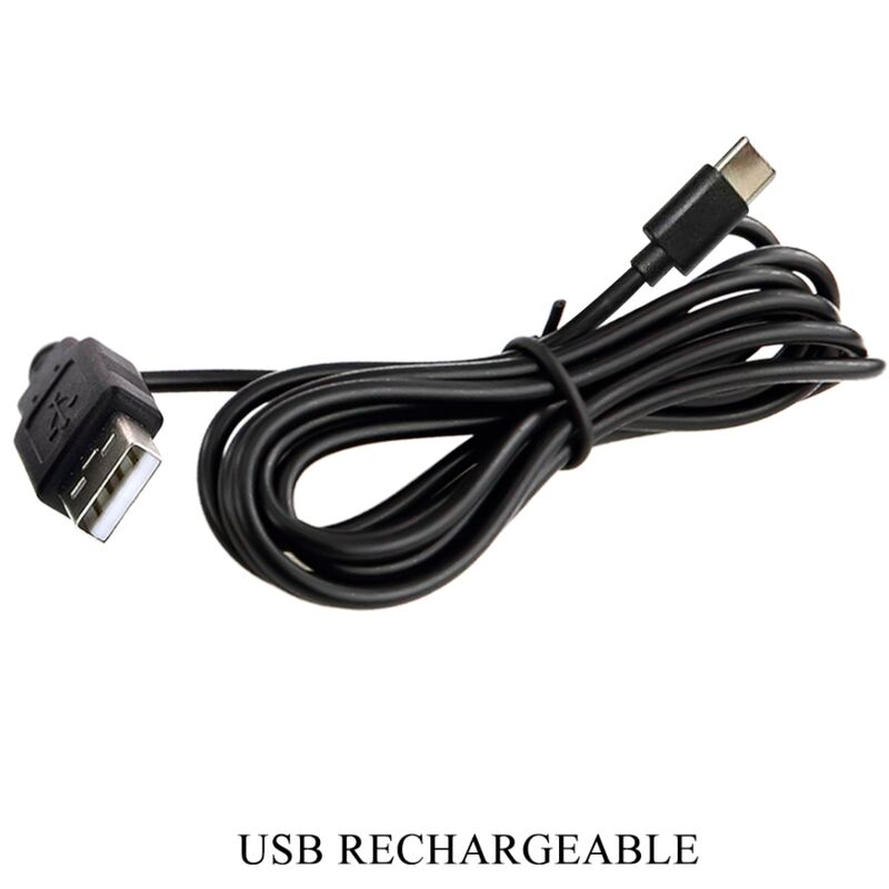 Close-up do Massageador PRETTY LOVE DJ Doctor 5 Configurações Preto, mostrando o design ergonómico e a cabeça de silicone.