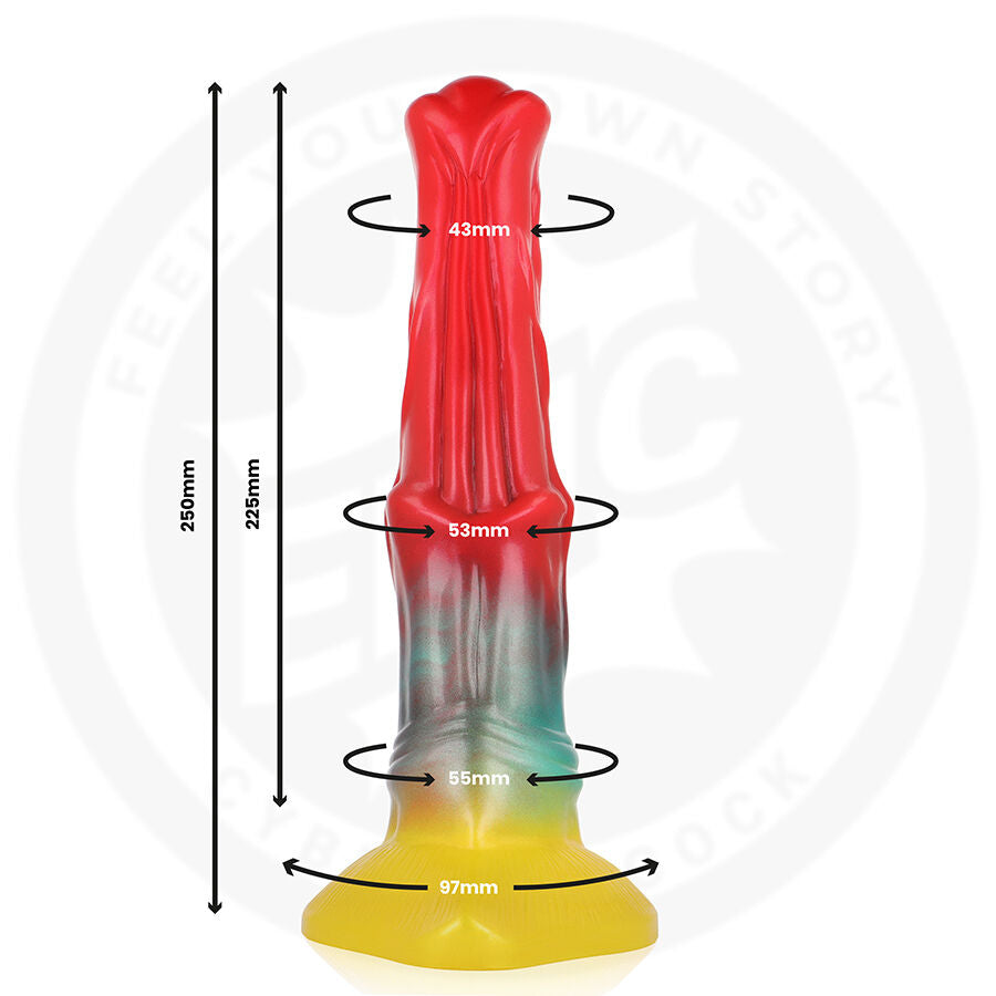 Dildo EPIC CYBERSILICOCK Aethon que brilha no escuro, feito de silicone de alta qualidade.