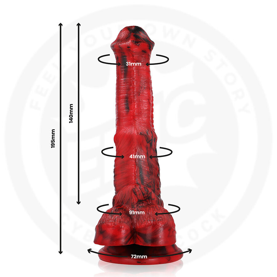 EPIC CYBERSILICOCK Dildo Vulcanus Night Dragon Robusto em silicone premium para prazer intenso e mítico.