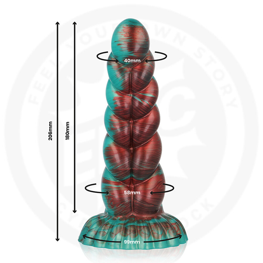 EPIC CYBERSILICOCK Dildo Zirion com design de fogo