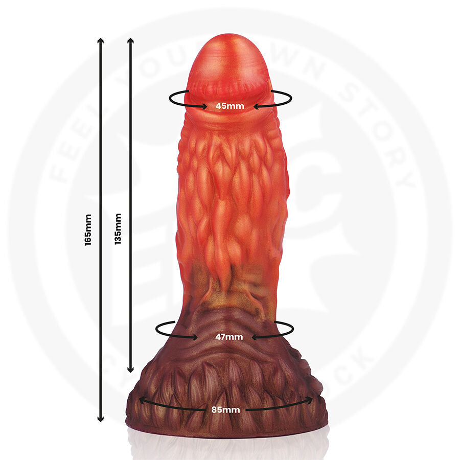 Close-up do Dildo EPIC CYBERSILICOCK Andros Wild Roots, mostrando sua textura orgânica e formato realista.