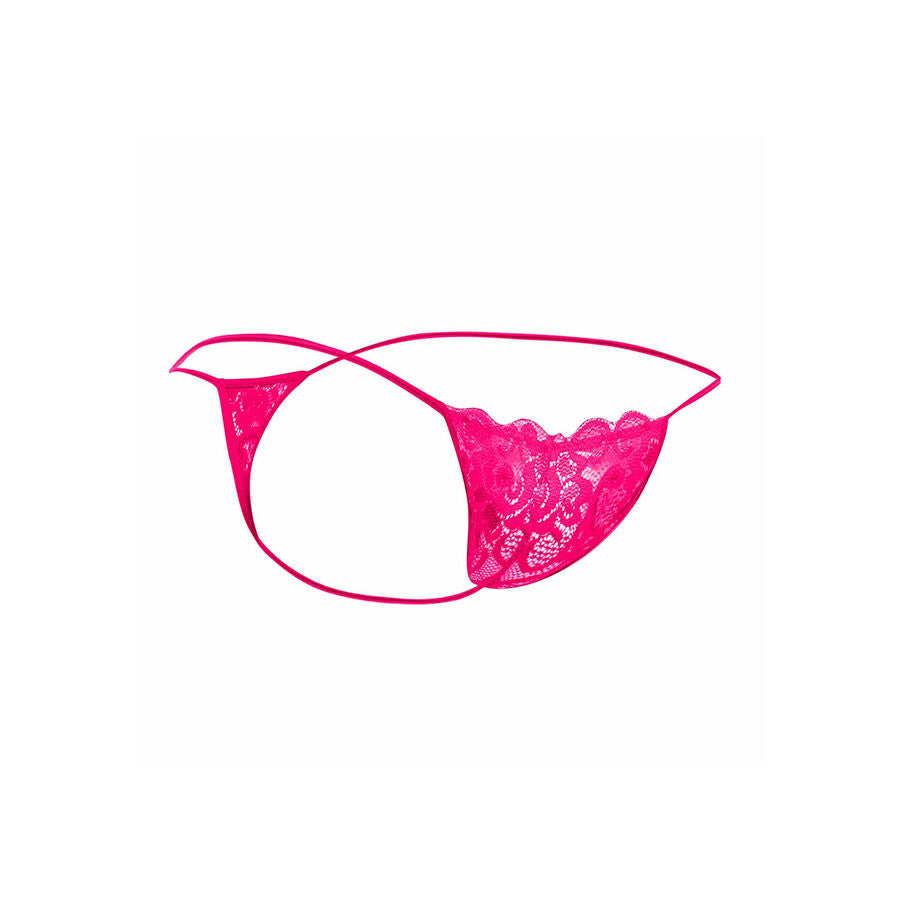 Tanga de Encaje Rosa Cómoda L/XL