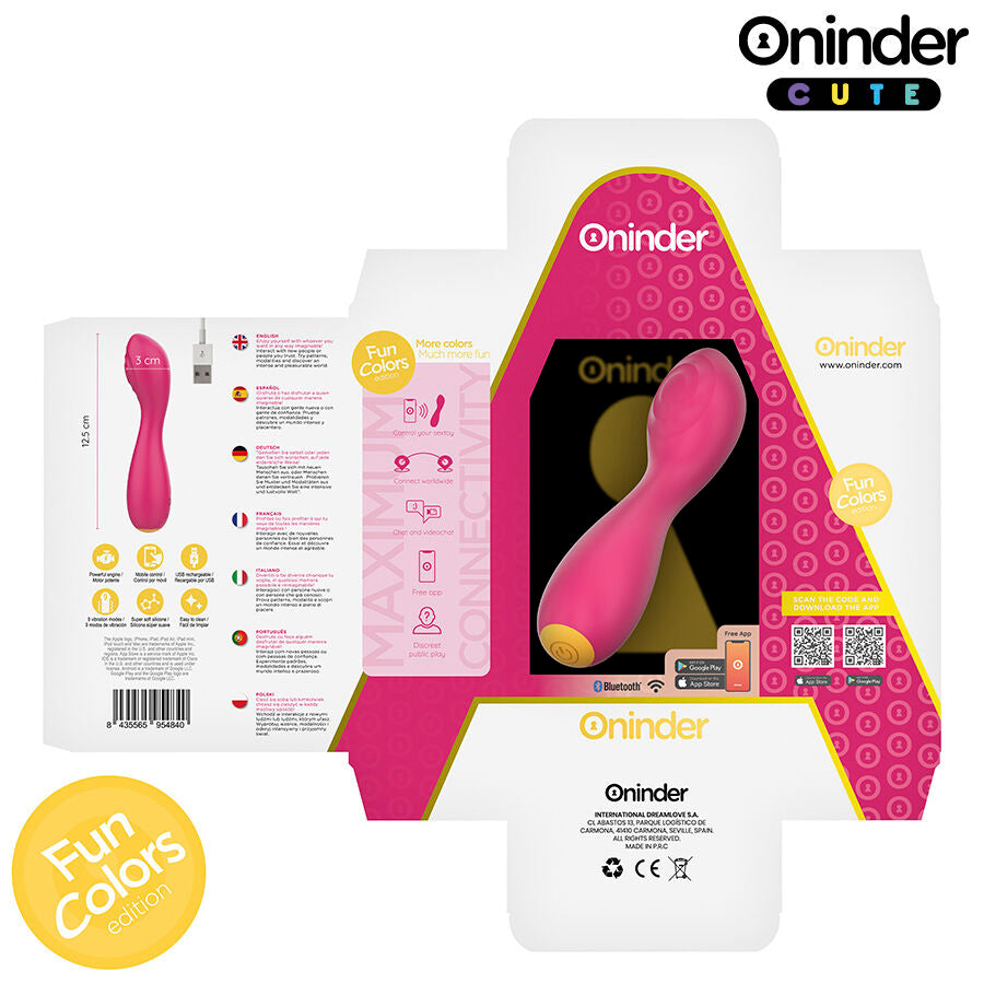 Vibrador ONINDER CUTE de Ponto G com controle por aplicativo e modo Tapping