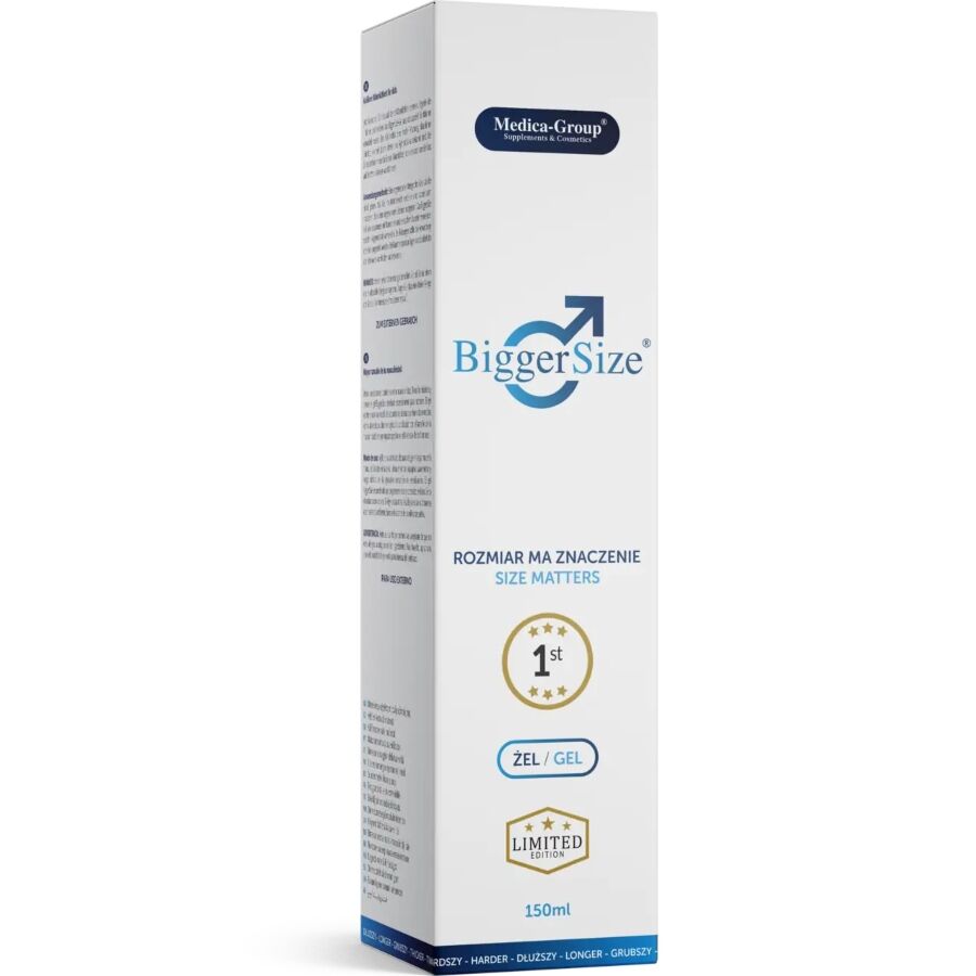 MEDICA GROUP BiggerSize Gel para aumento peniano e intensificação de sensações, 150 ML