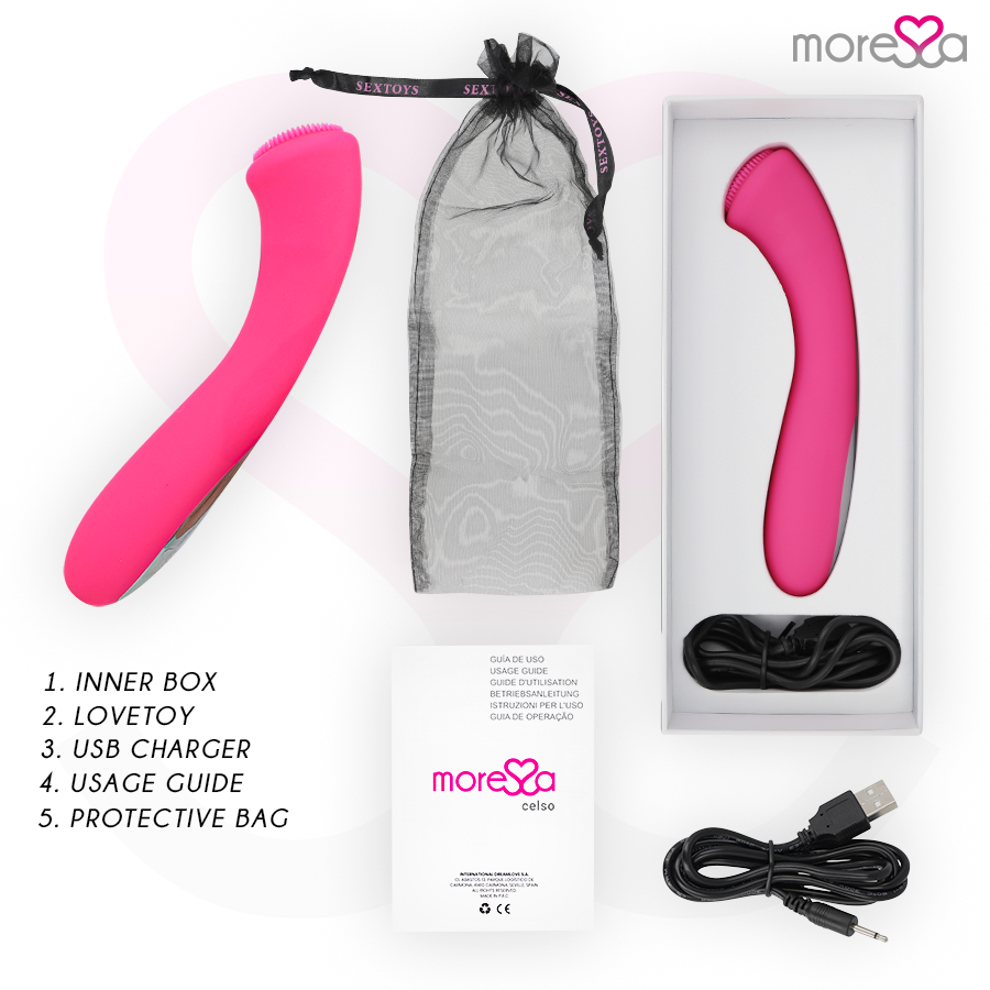 Moressa – Celso Vibrador Premium Recarregável em Silicone Médico