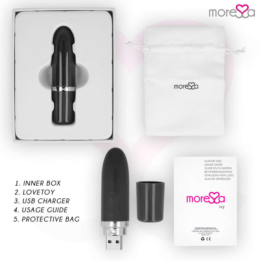 Moressa – Ivy Vibrador Estimulador de Viagem Preto