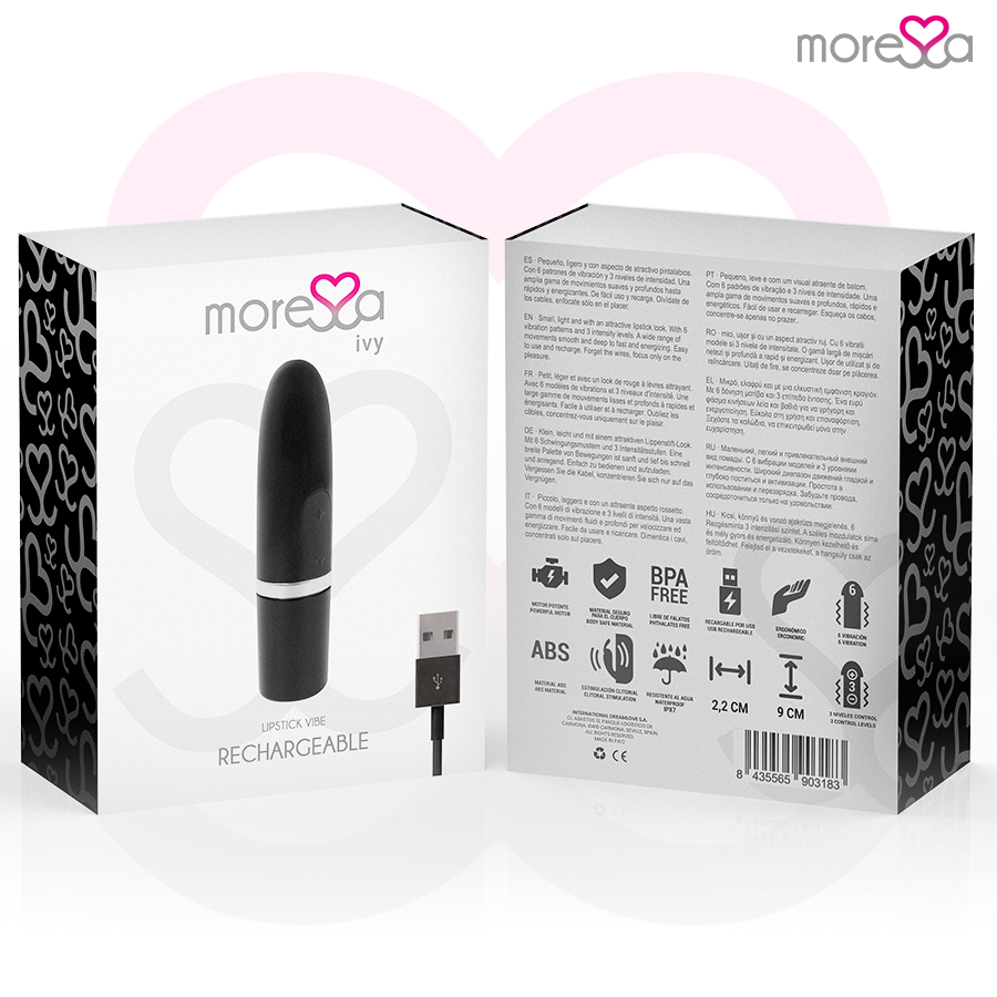 Moressa – Ivy Vibrador Estimulador de Viagem Preto