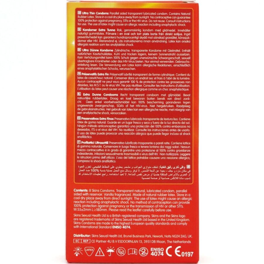 Preservativos Ultrafinos Premium Pacote com 8