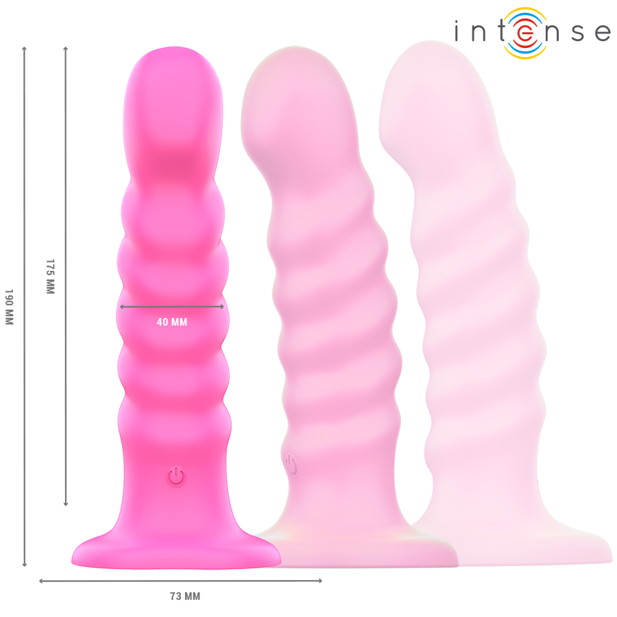 Vibrador INTENSE Cindy Espiral L rosa com controlo remoto