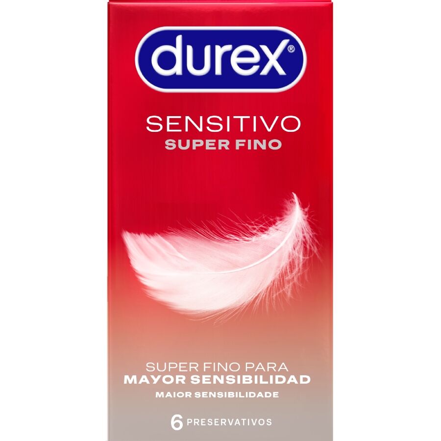Durex Preservativos Ultrafinos Sensível 6 Unidades para maior intimidade e segurança.