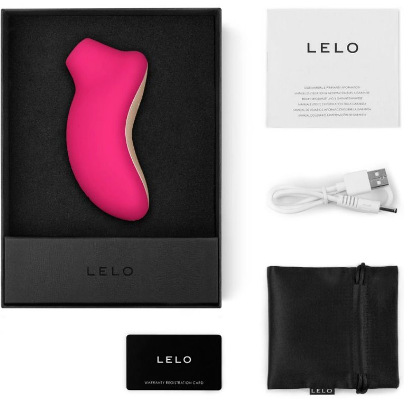 LELO Estimulador de Clitóris Sona de cor cereja, com design elegante e tecnologia sónica.