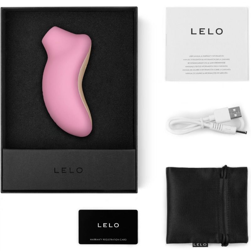 Close-up do LELO Estimulador de Clitóris SONA Sônico Rosa, destacando seu design ergonômico e material de silicone macio.