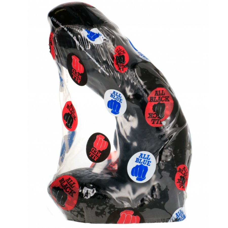 Imagem do Dildo Realístico ALL BLACK 15 CM, destacando sua textura suave e design anatômico.