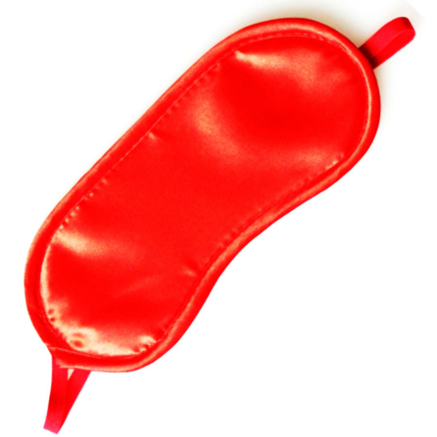 Venda acolchoada vermelha SECRETPLAY para jogos sensoriais e BDSM.