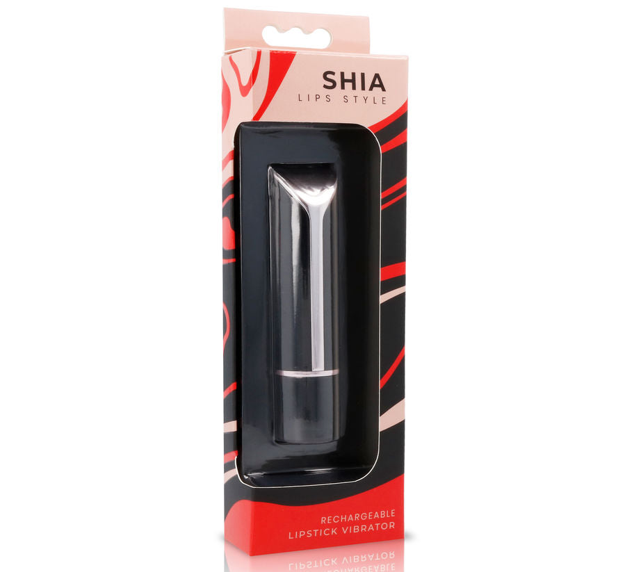 Batom Vibratório Recarregável Shia | Lips Style, 10 Vibrações e Silicone
