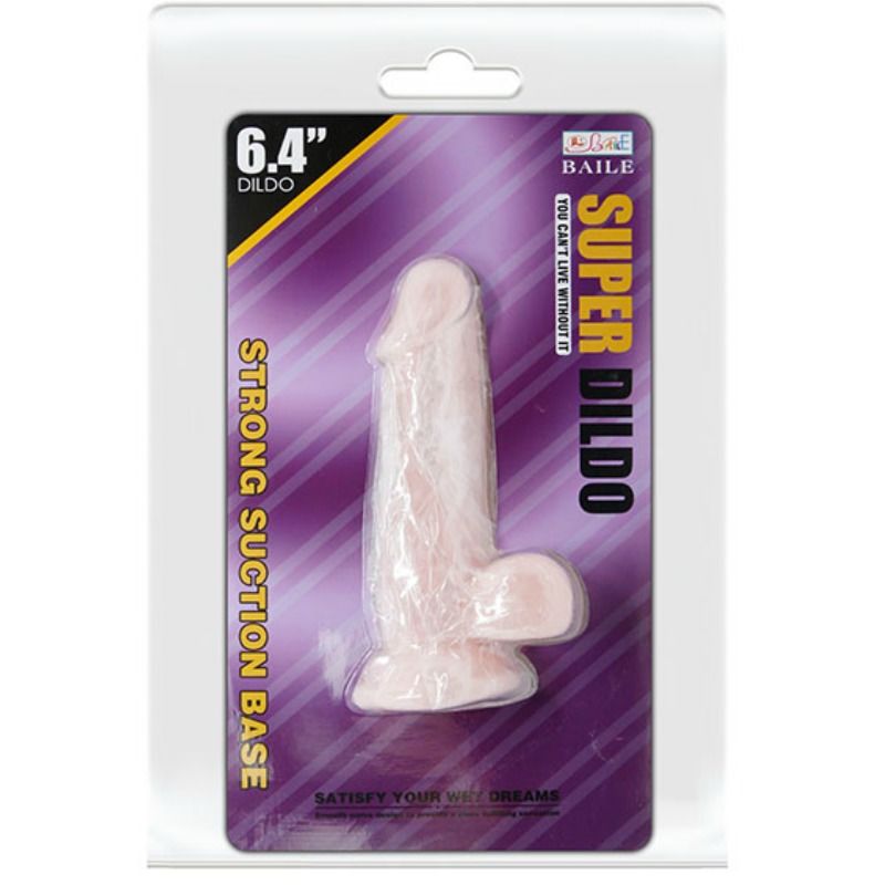 Dildo realista BAILE de 16.5 CM com ventosa e textura de pele natural