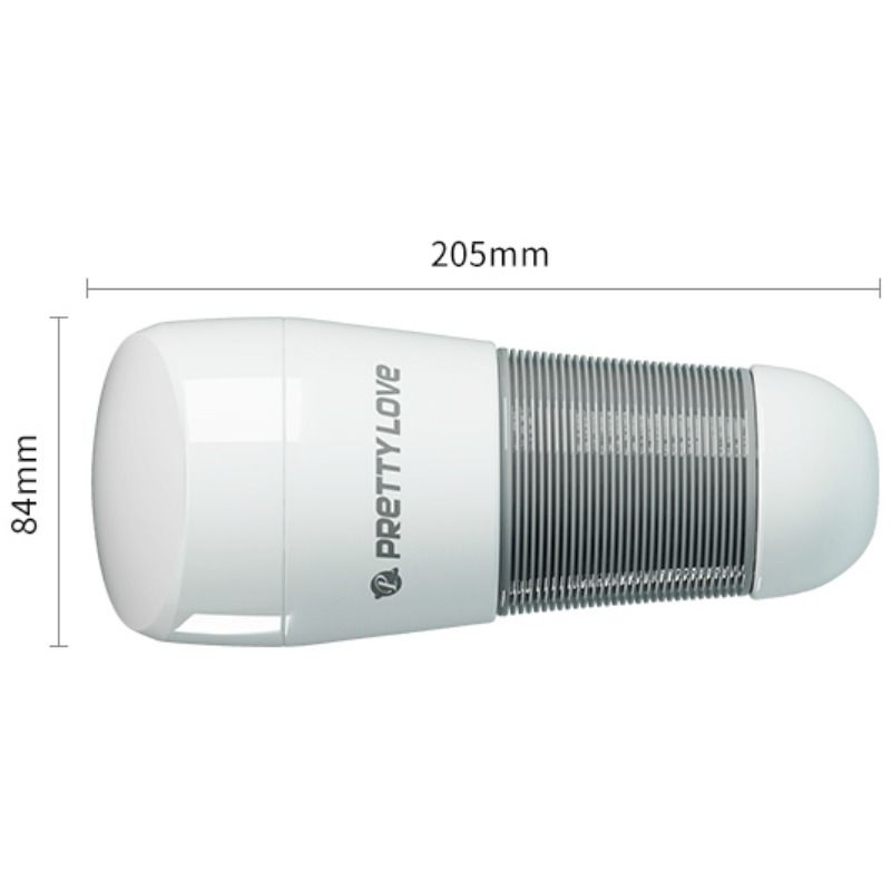 Close-up do Masturbador Masculino PRETTY LOVE Kitty Vagina Realista Branca, mostrando sua textura interna e design externo.