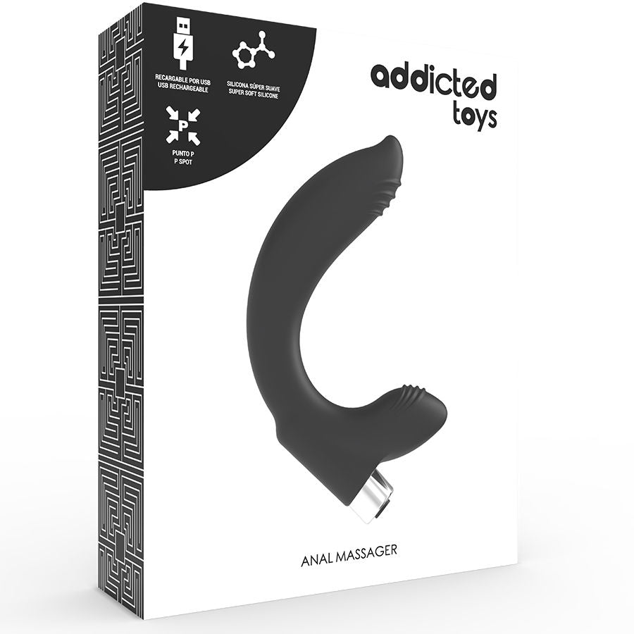 ADDICTED TOYS Vibrador Prostático Recarregável Preto, um massajador para homens.