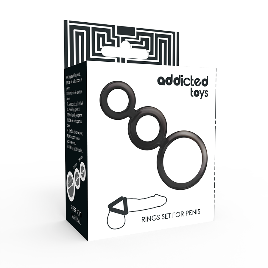 Addicted Toys – Conjunto de Anéis para Pênis Fumado