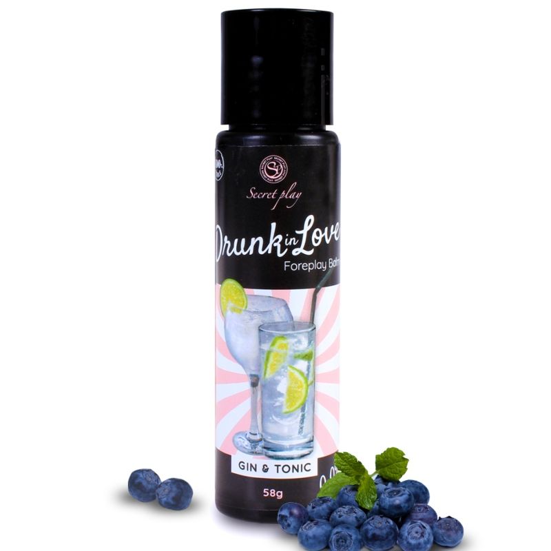 Embalagem do Lubrificante Comestível SecretPlay Sabor Gin&Tonic 60ml