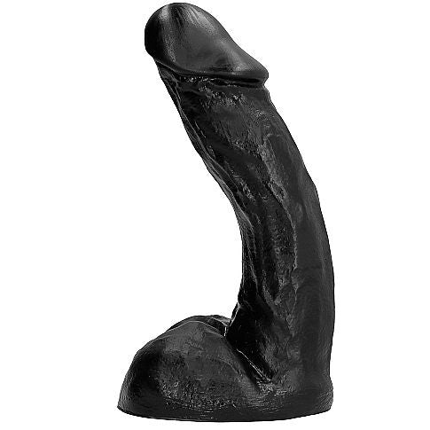 Vibrador Dildo ALL BLACK Realista Flexível 23 CM, ideal para prazer anal e vaginal.