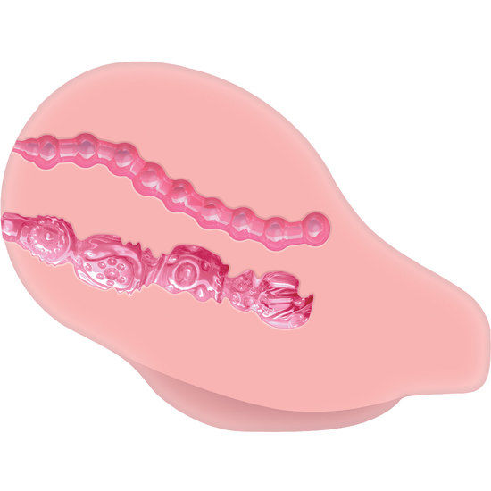 Masturbador realístico ACT Big Ass com vibrador, mostrando o design anatómico e as entradas duplas.