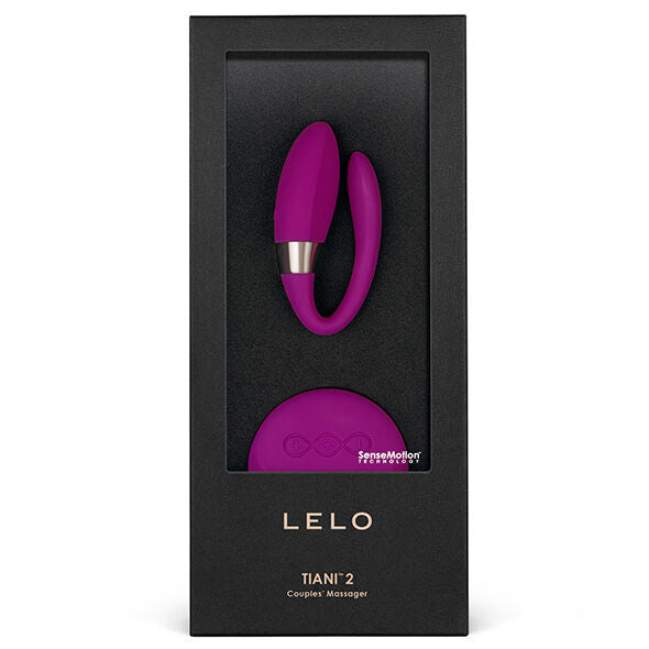 LELO Lyla 2 Insignia Design Deep Rose Massageador Oval, destacando seu design elegante e controle remoto.