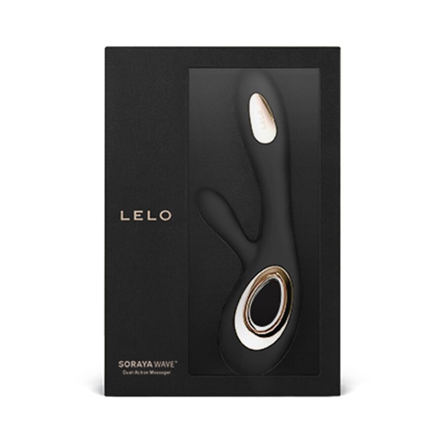 LELO Vibrador Coelho SORAYA WAVE preto com tecnologia WaveMotion™ para estimulação dupla do Ponto G e clitóris.