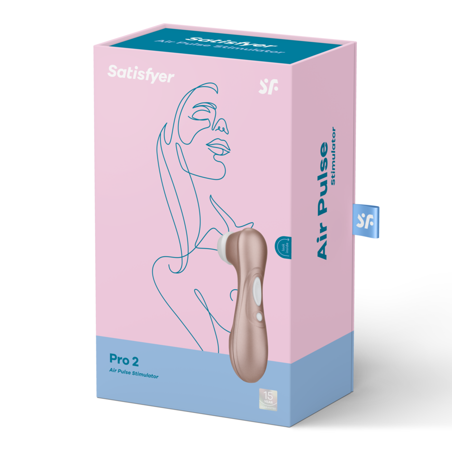 Satisfyer Pro 2 NG, estimulador clitoriano com tecnologia Air-Pulse, em close-up, mostrando seu design ergonômico e material de silicone.