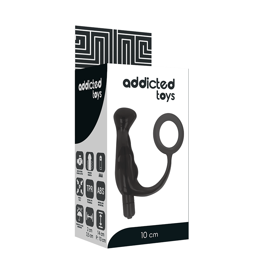 Addicted Toys – Vibrador Prostático Preto 10 cm