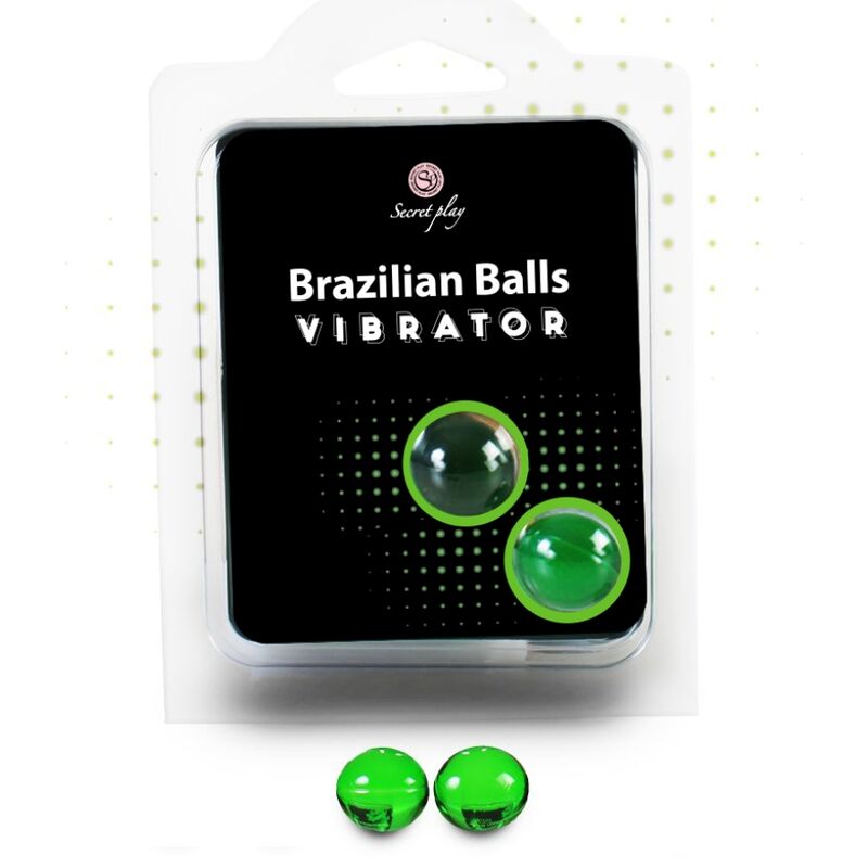 Conjunto de Bolas Brasileiras 2 Shock SECRETPLAY com efeito vibratório e lubrificante.