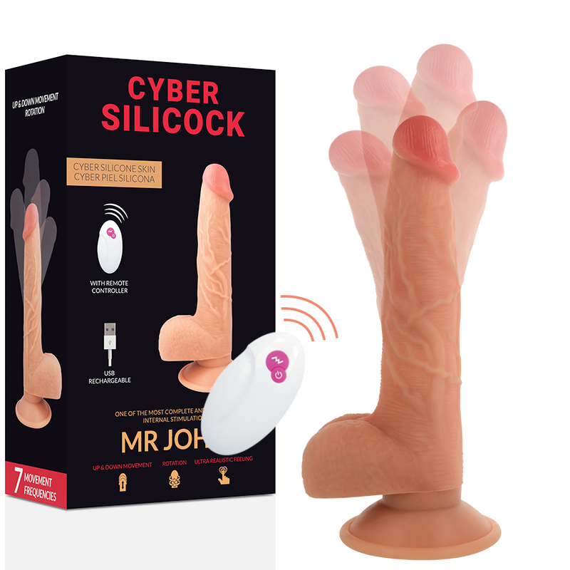 Cyber Silicock – Controle Remoto Realístico Mr John 23,8 cm x 4,3 cm