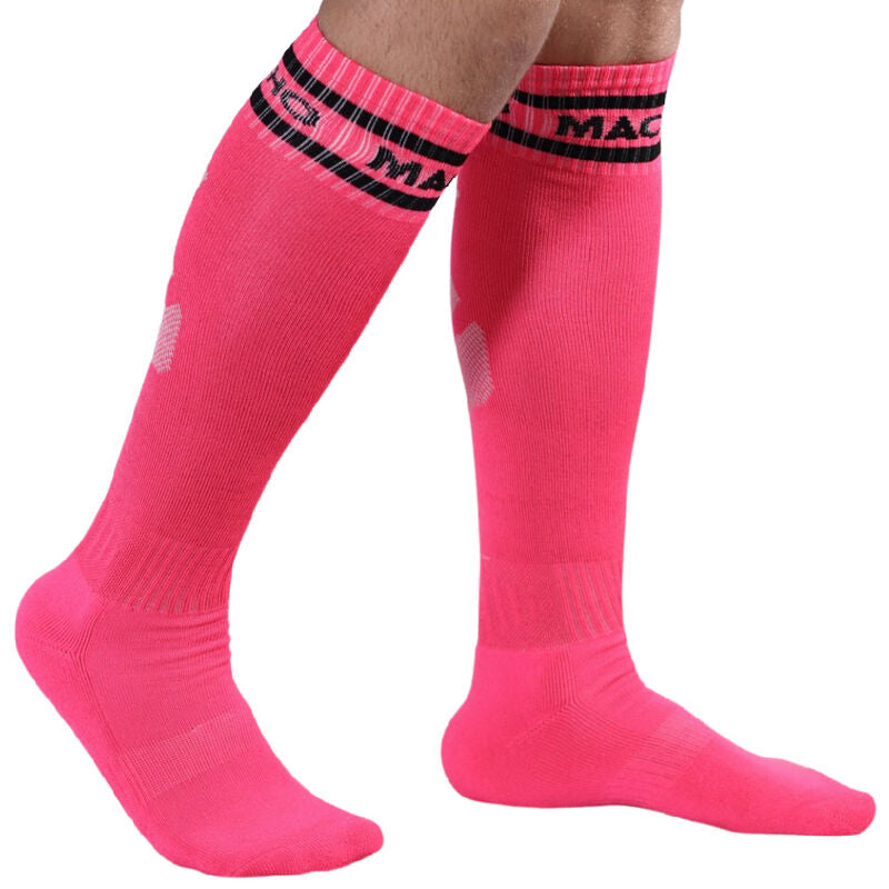 Macho Medias Largas Estilo Fútbol Sexy Rojo
