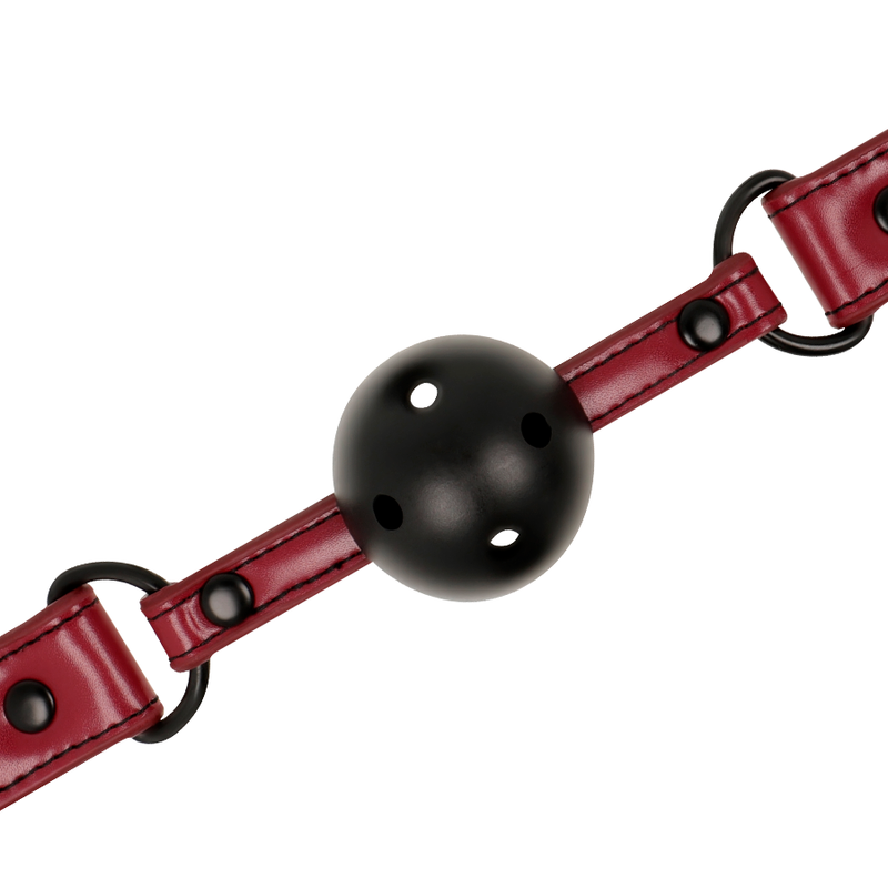 Fetish Submissive Dark Room – Gag Respirável em Couro Vegano